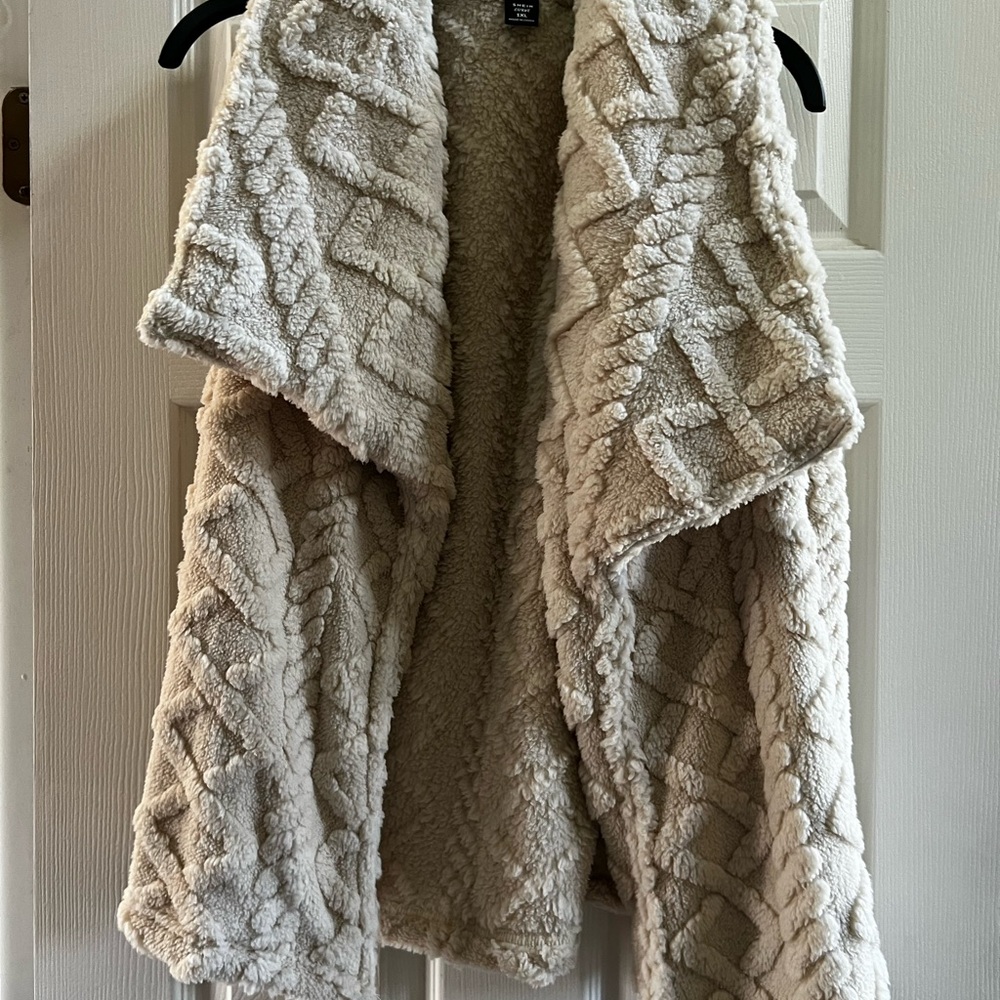 Cozy Textured Cream Vest